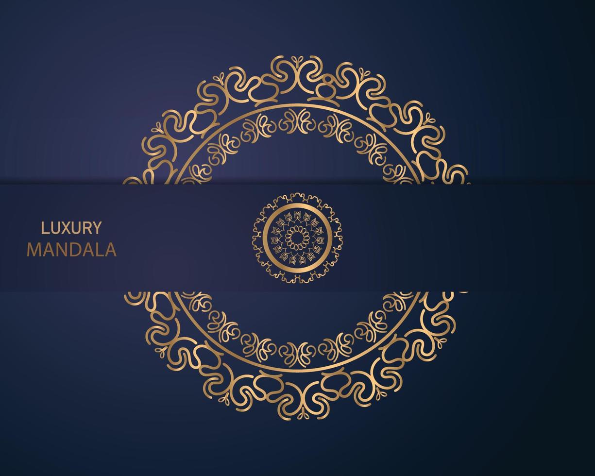 You sent Luxury wedding card with mandala pattern design vector