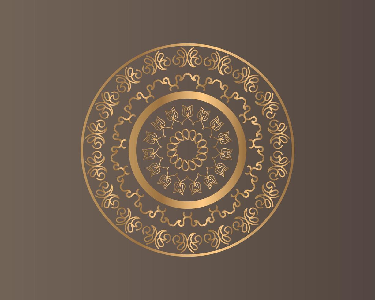 Luxury gold background colorful mandala vector