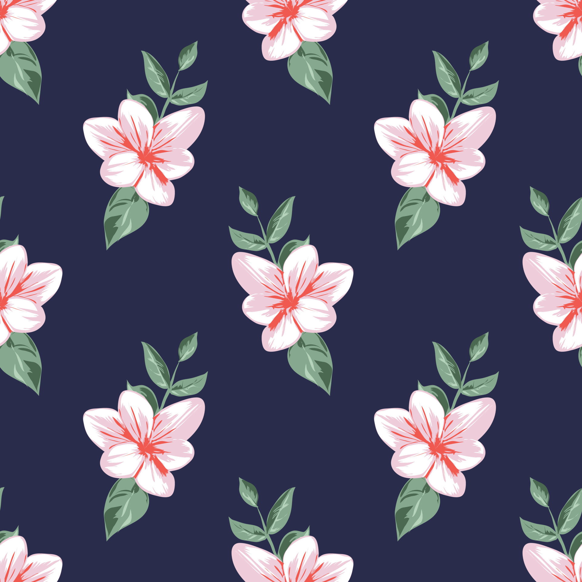 Floral Seamless vector illustration pattern background. Design for use all  over textile fabric print wrapping paper and others. Vintage spring flower  repeatable print design ready to print graphic 11514178 Vector Art at