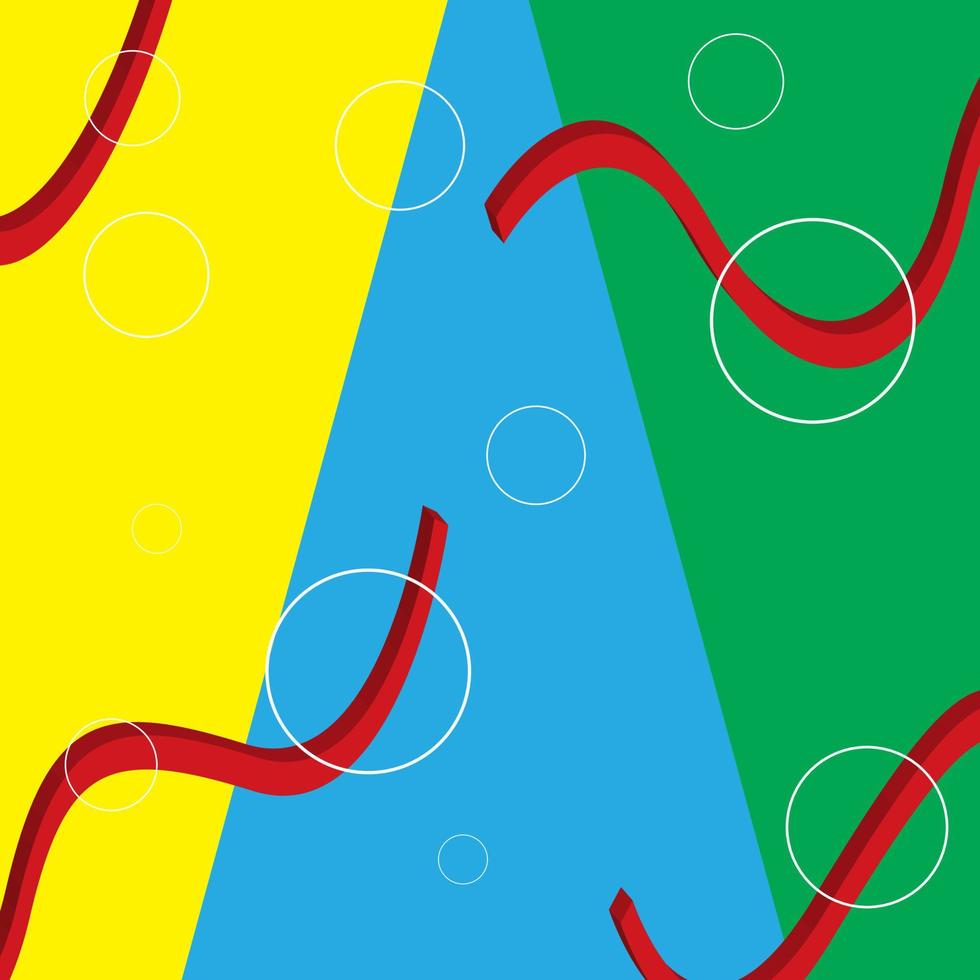 fondo abstracto colorido con iconos de círculo y onda. vector