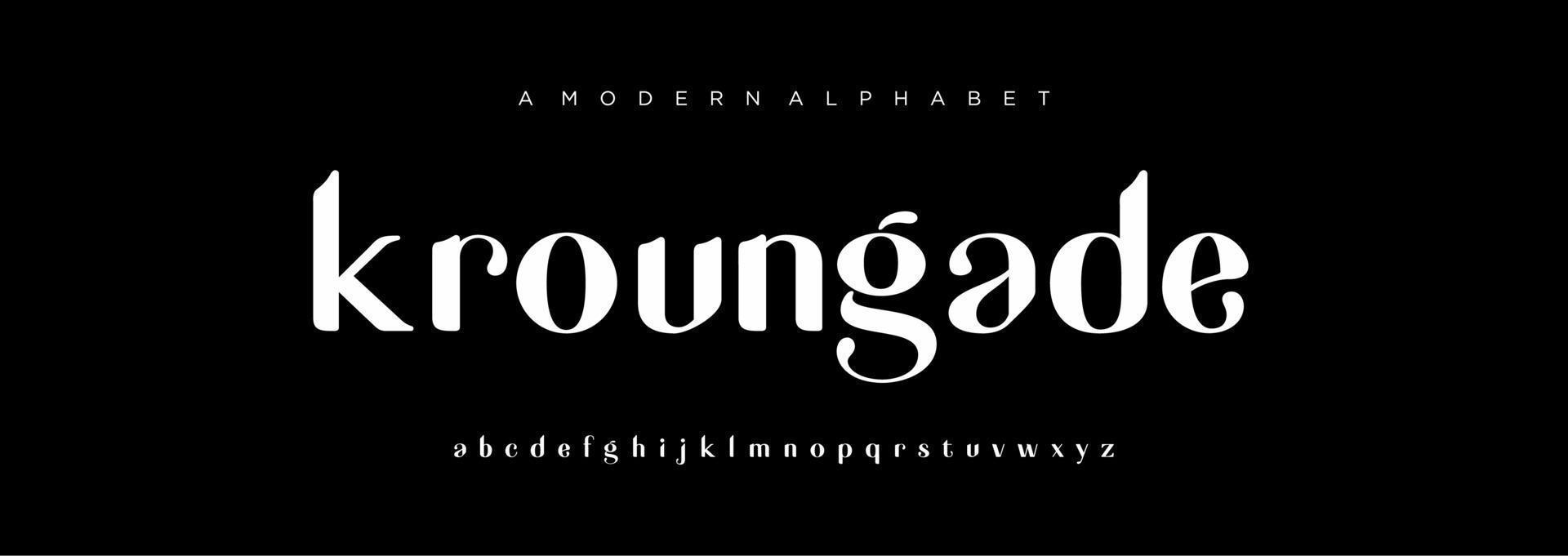 letras del alfabeto fuente elegante impresionante vector