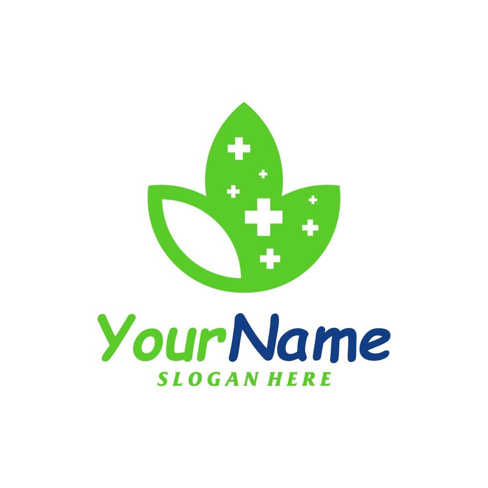 Nature Health Logo Design Template. Health Leaf logo concept vector. Creative Icon Symbol vector