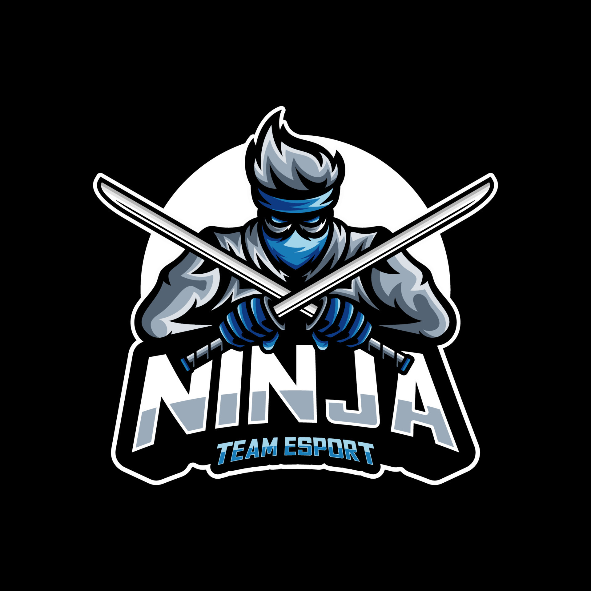 Ninja mascot esport logo vector template Creative Ninja logo design Ninja mascot esport logo vector template Creative Ninja logo design