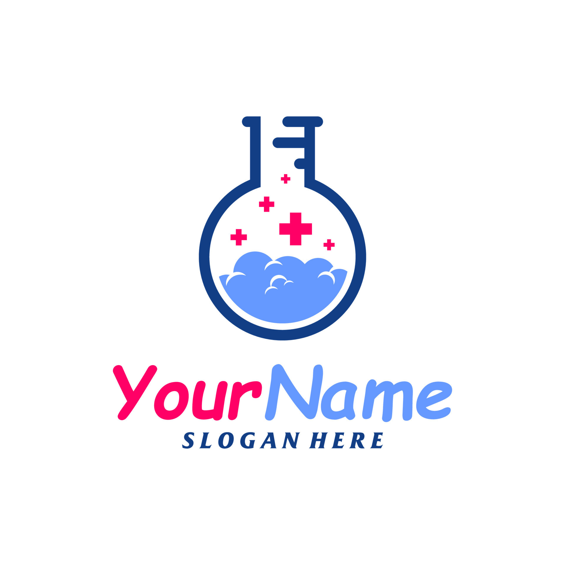 Health Lab Logo Design Template. Health Science logo concept vector