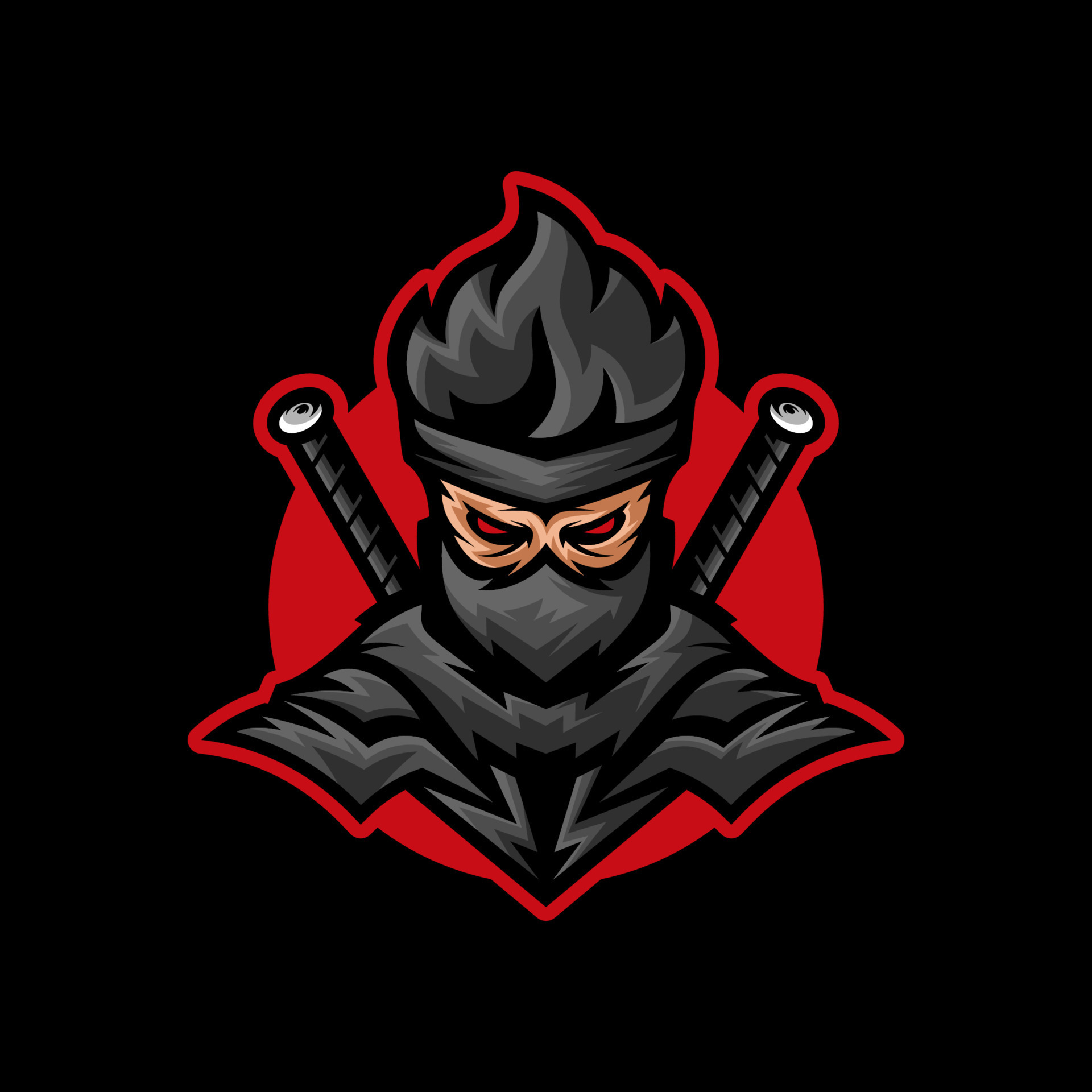 Ninja mascot esport logo vector template, Creative Ninja logo design Ninja mascot esport logo vector template, Creative Ninja logo design