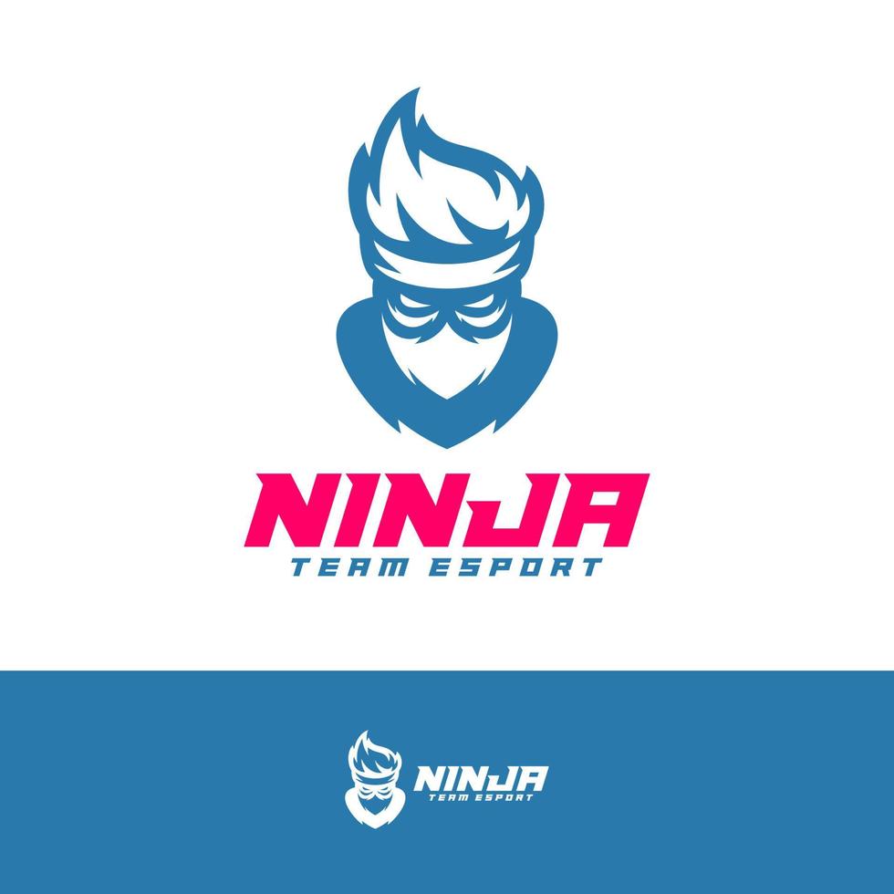 plantilla vectorial del logotipo ninja, conceptos creativos de diseño del logotipo ninja vector