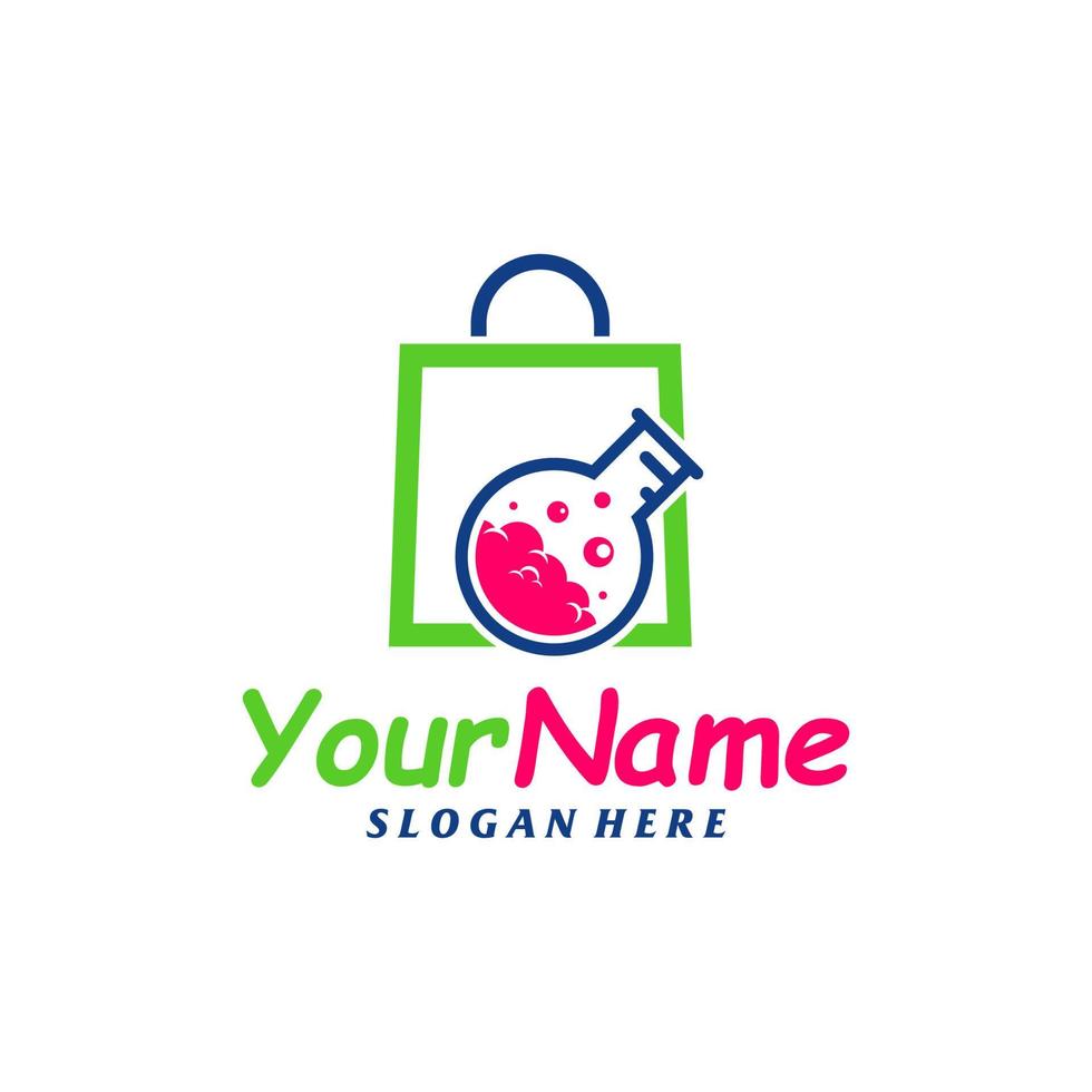 Lab Shop Logo Design Template. Science Shop logo concept vector