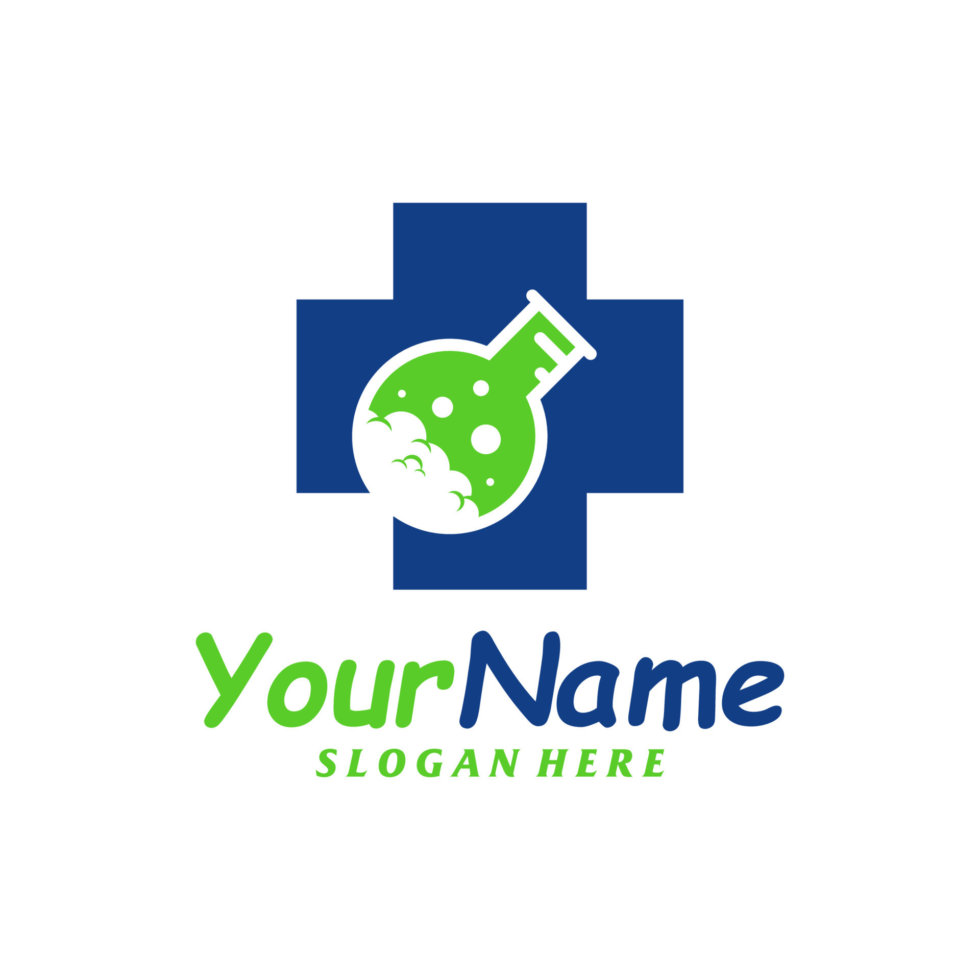 Health Lab Logo Design Template. Health Science logo concept vector