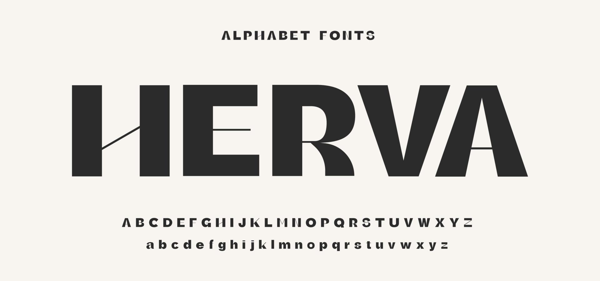 Luxurious awesome alphabet font. modern sans serif typography vector