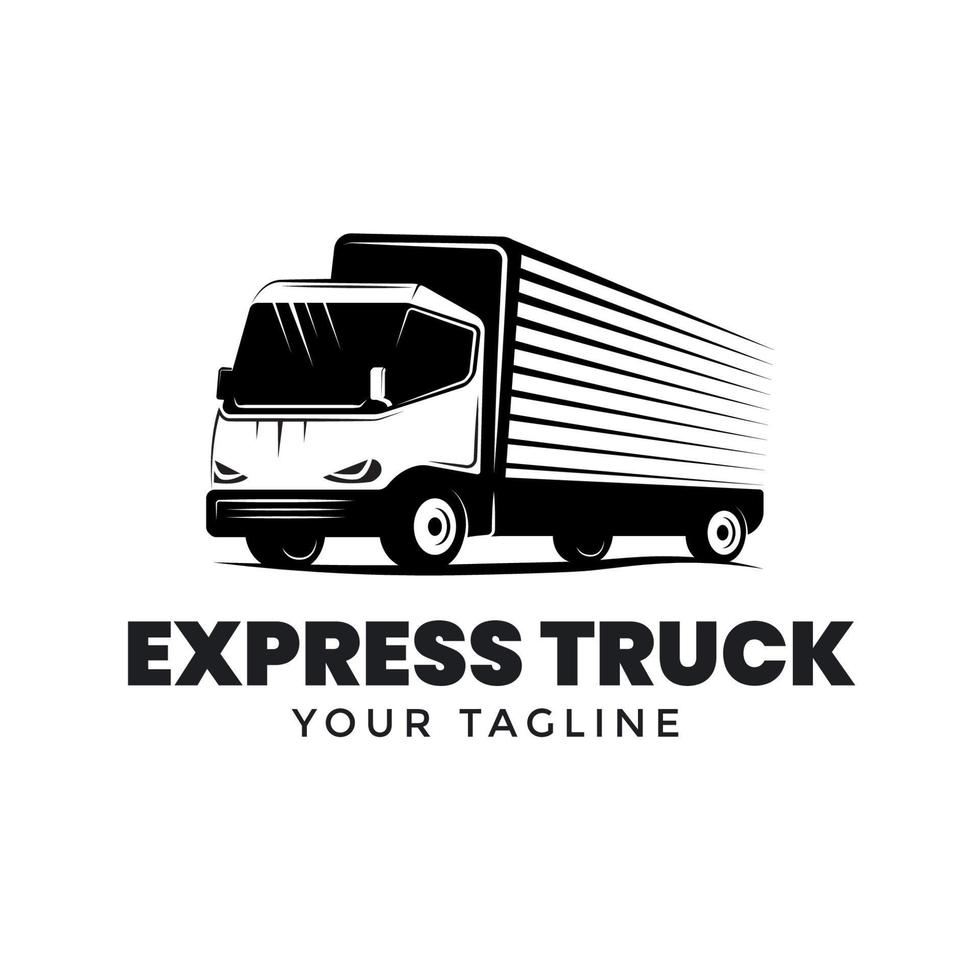 Truck express delivery logo template vector illustration