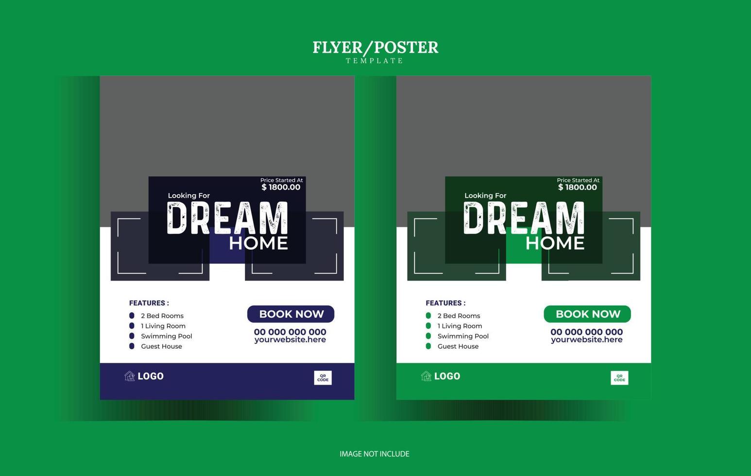 Home Sale Real Estate Flyer vector