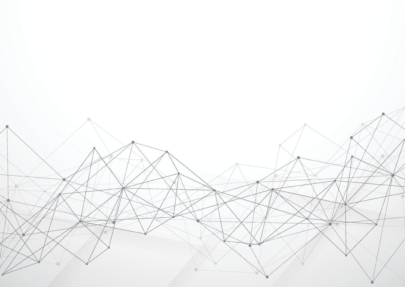 Abstract connecting dots and lines. Connection science background. Vector illustration