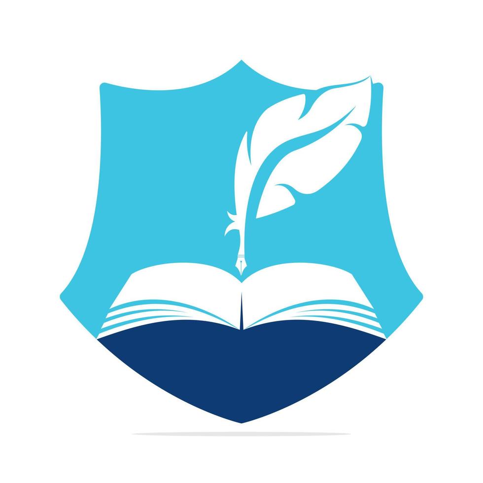Judicial Quill Writing On Open Book. Judgment Certificate Or Police Document Vector. Education Book Quill Vector Template Design.