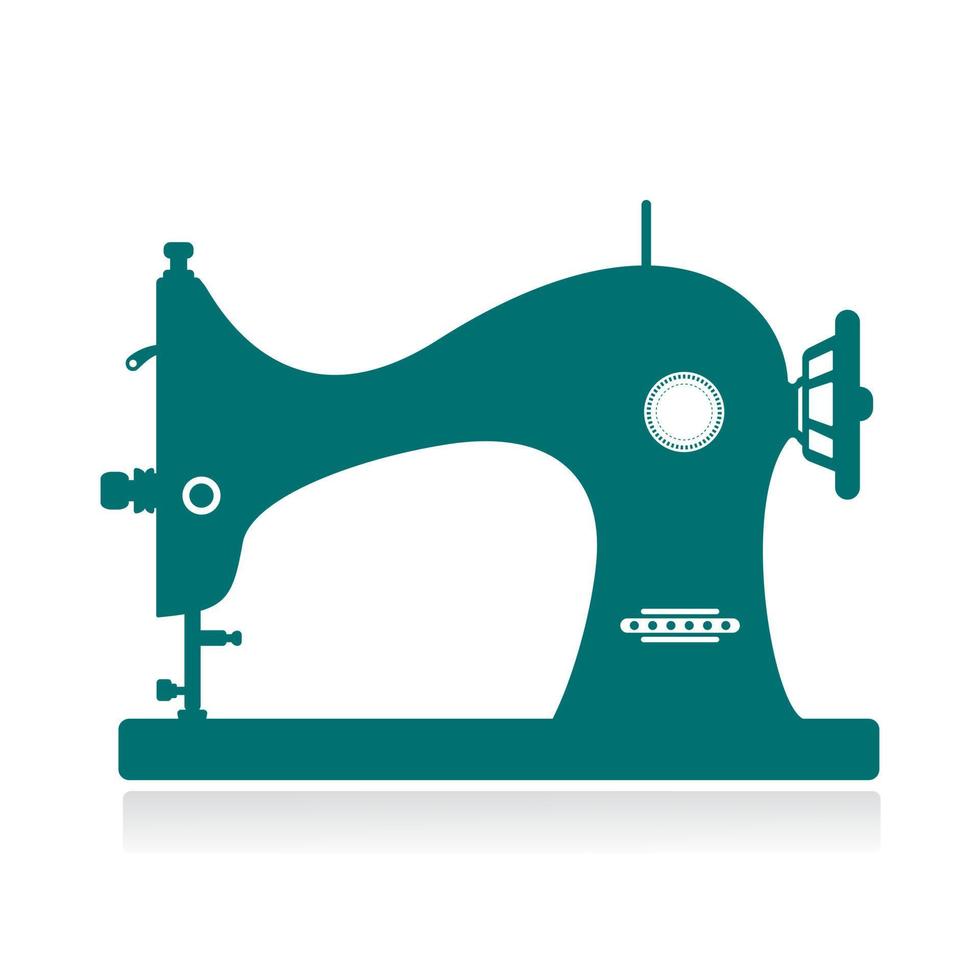 icono de máquina de coser vintage. simple ilustración del icono de la máquina de costura manual para el diseño web aislado sobre fondo blanco. vector