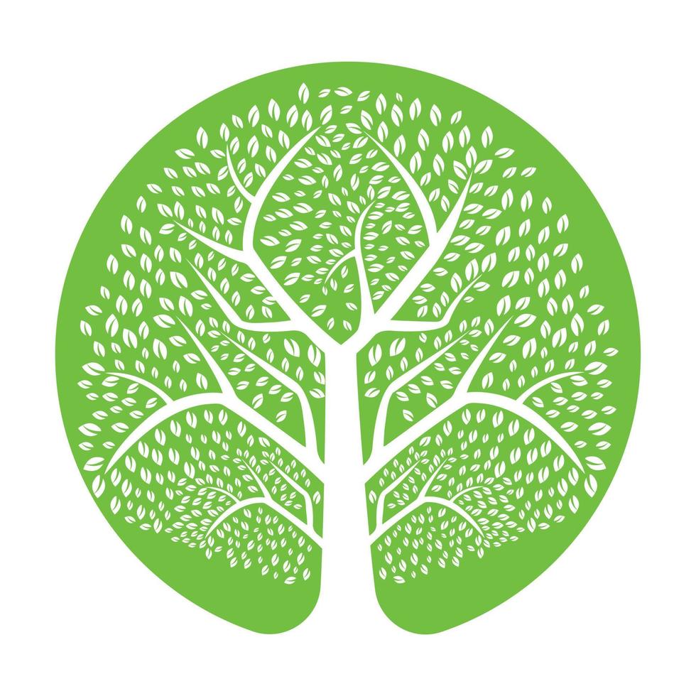 diseño de plantilla de vector de árbol verde pesado. diseño de vectores de árboles.