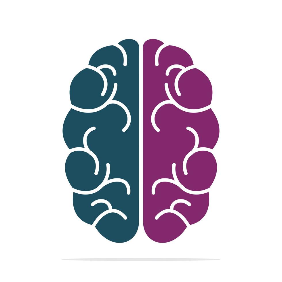 Brain Think idea concept. Brainstorm power thinking brain Logo template design. vector