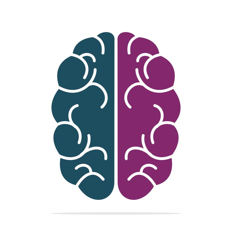 concepto de idea de pensamiento cerebral. diseño de plantilla de logotipo de cerebro de pensamiento de poder de lluvia de ideas. vector