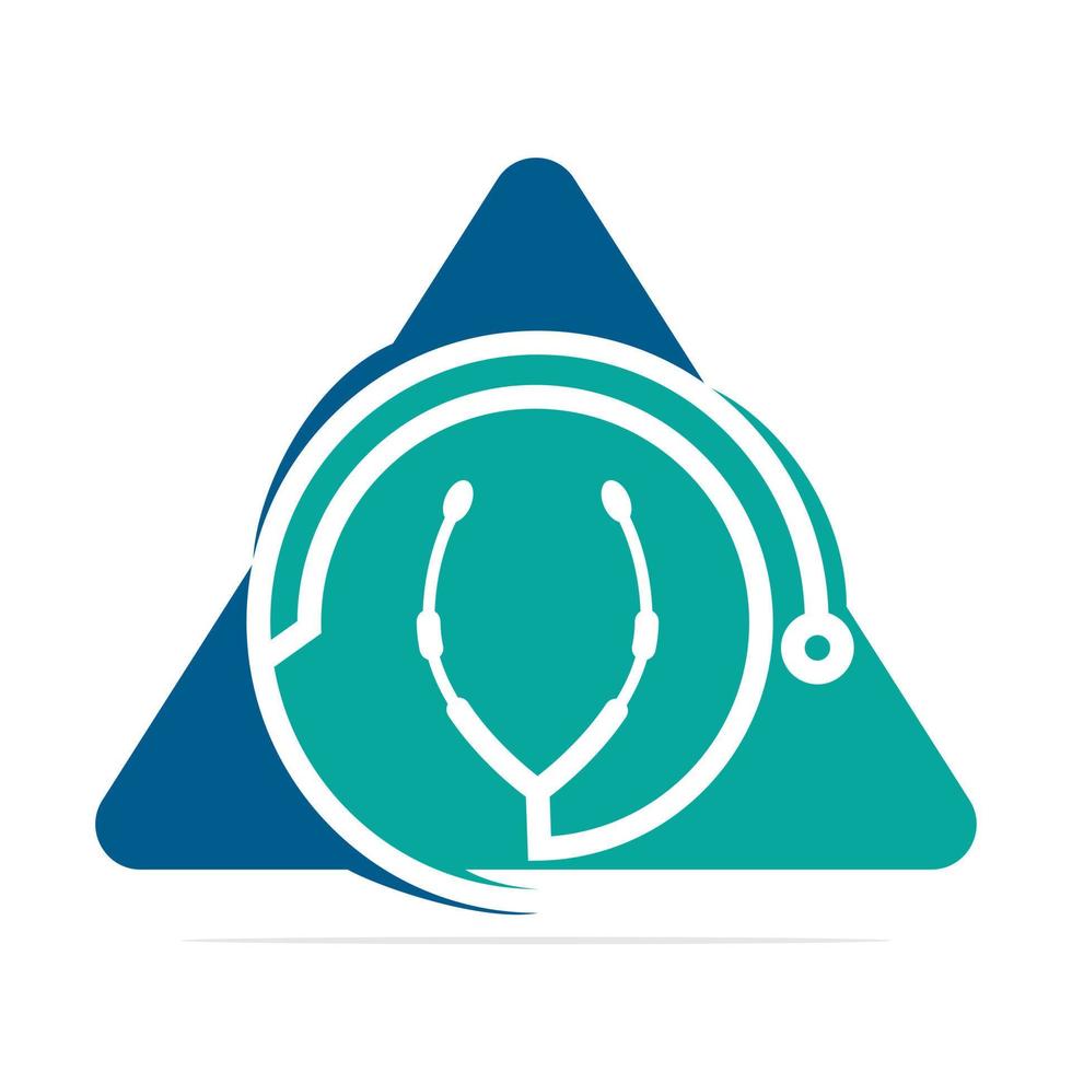 Stethoscope medical hospital logo design. Health care symbol. Medical vector logo design.