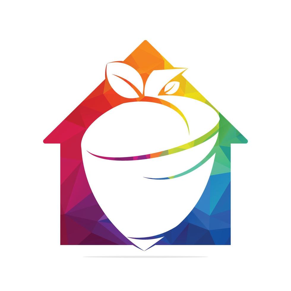 Acorn real estate logo design. Acorn home icon vector logo design.