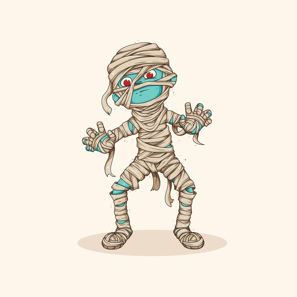 Cartoon mummy Simple vector illustration. All in one layer.