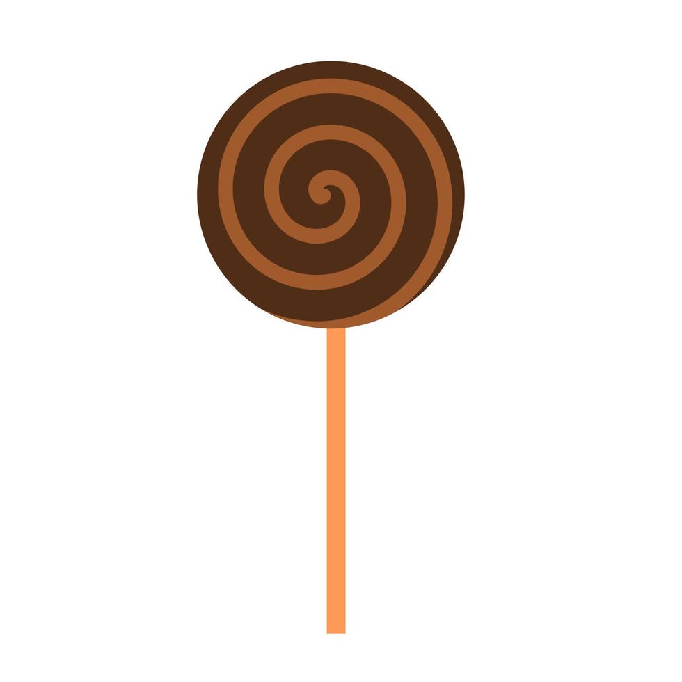 dulce icono de caramelo de remolino. imágenes prediseñadas de piruleta de azúcar. vector