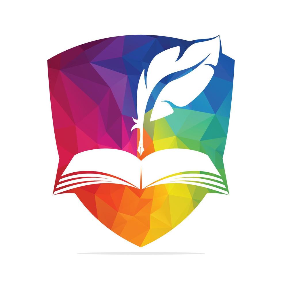 Judicial Quill Writing On Open Book. Judgment Certificate Or Police Document Vector. Education Book Quill Vector Template Design.