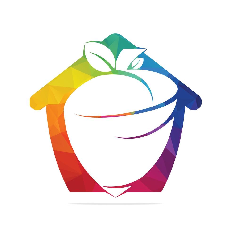 Acorn real estate logo design. Acorn home icon vector logo design.