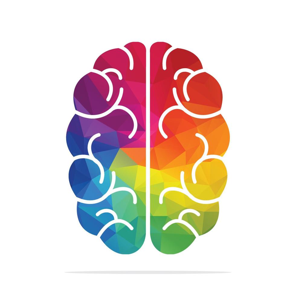 concepto de idea de pensamiento cerebral. diseño de plantilla de logotipo de cerebro de pensamiento de poder de lluvia de ideas. vector