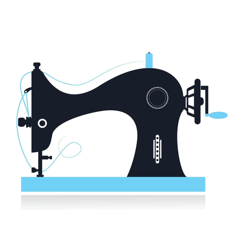 Vintage sewing machine icon. Simple illustration of manual stitching machine icon for web design isolated on white background. vector