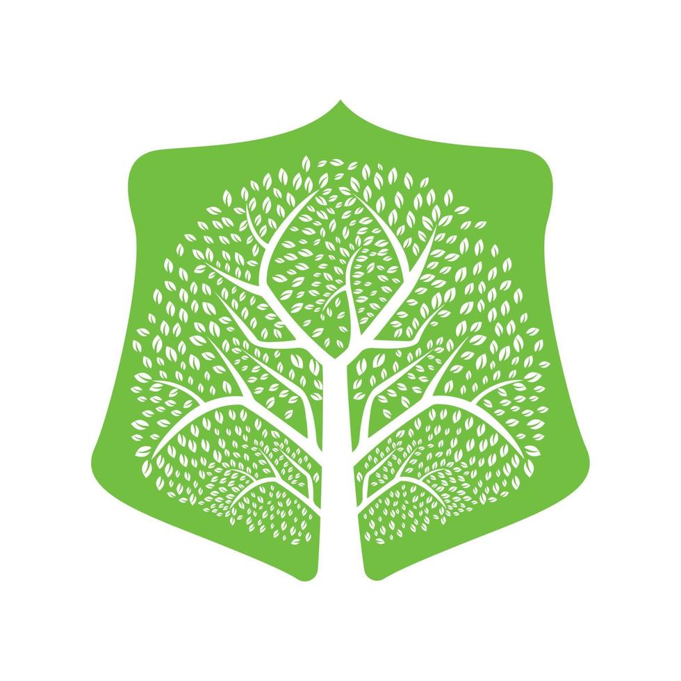Heavy Green Tree Vector Template Design. Tree Vector Design.
