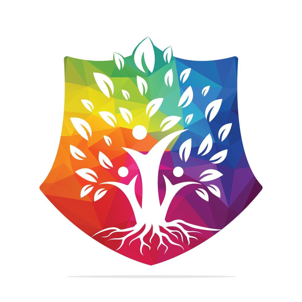 Family Tree And Roots Logo Design. Family Tree Symbol Icon Logo Design. vector