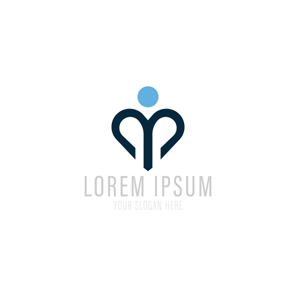 Creative people logo design template vector