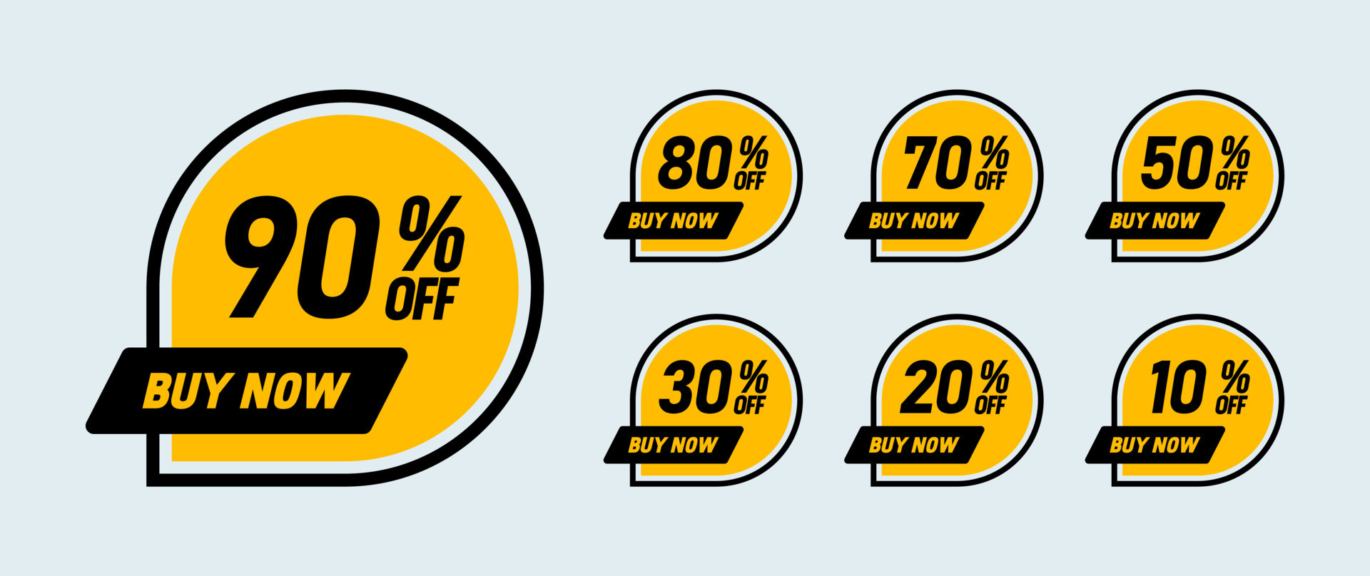 discount-label-sticker-collection-buy-now-with-90-80-70-50-30-20