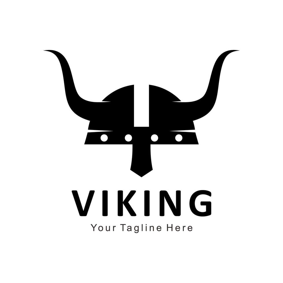 viking helmet logo vector