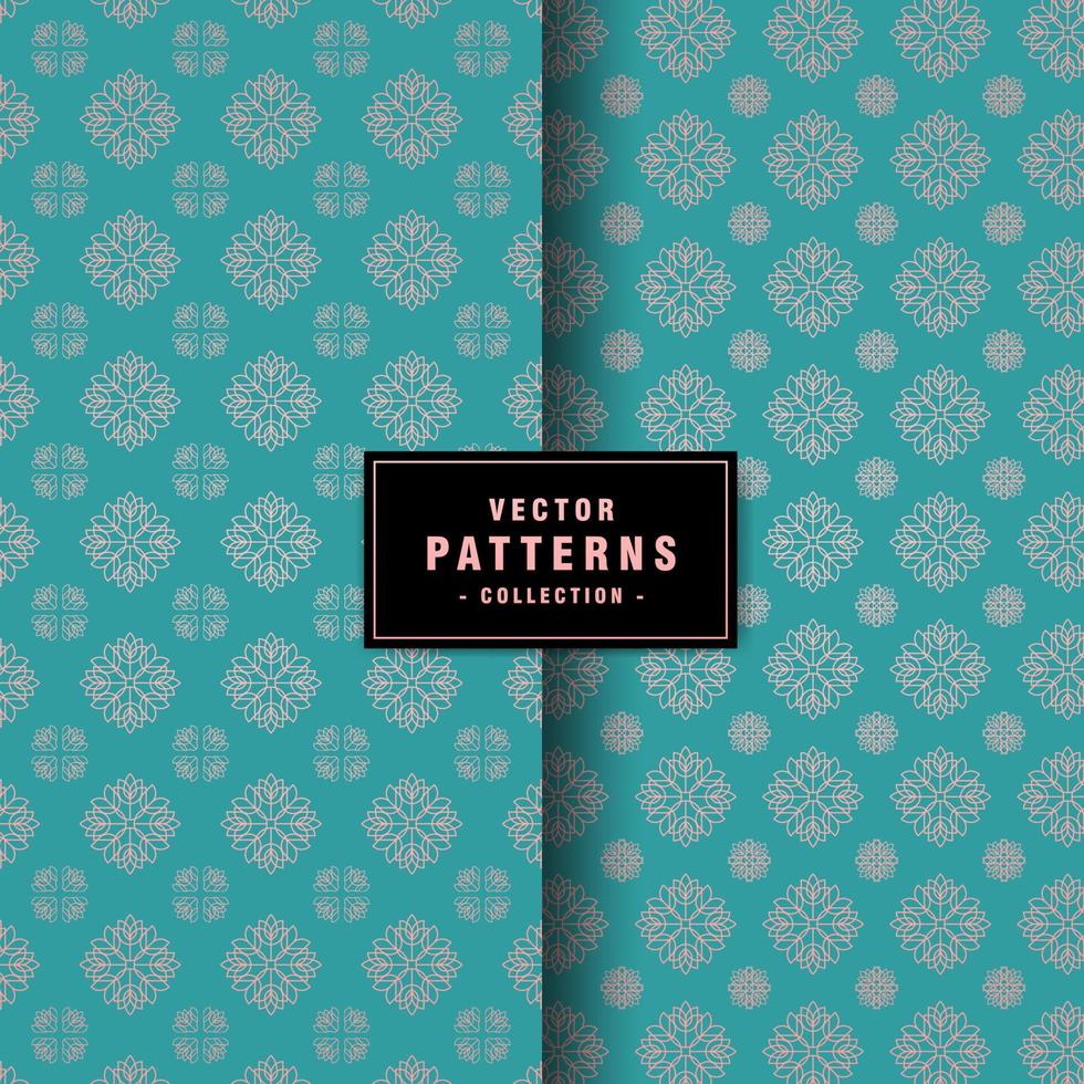Set of floral pattern collection vector