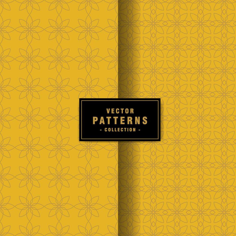 Set of floral pattern collection vector