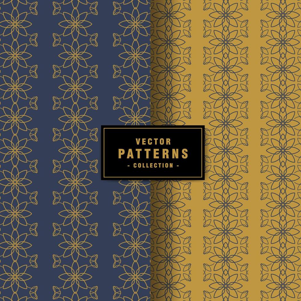 Set of floral pattern collection vector