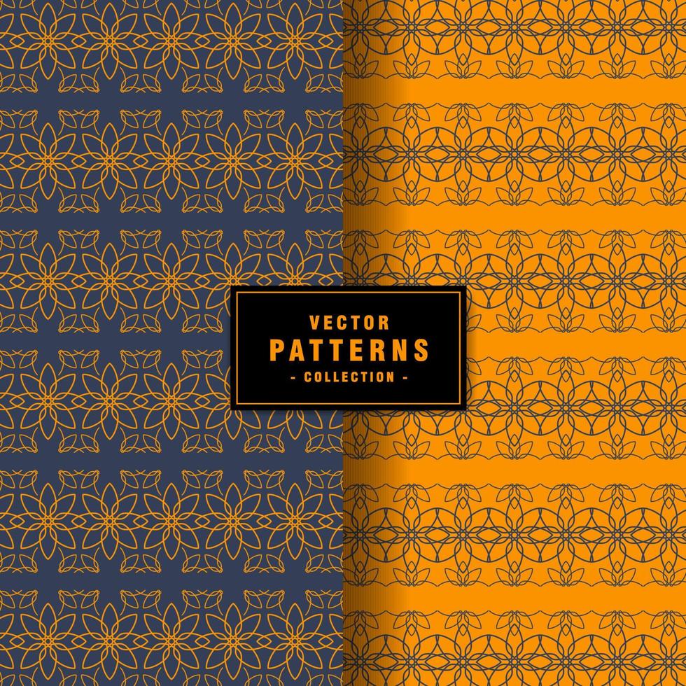 Set of floral pattern collection vector