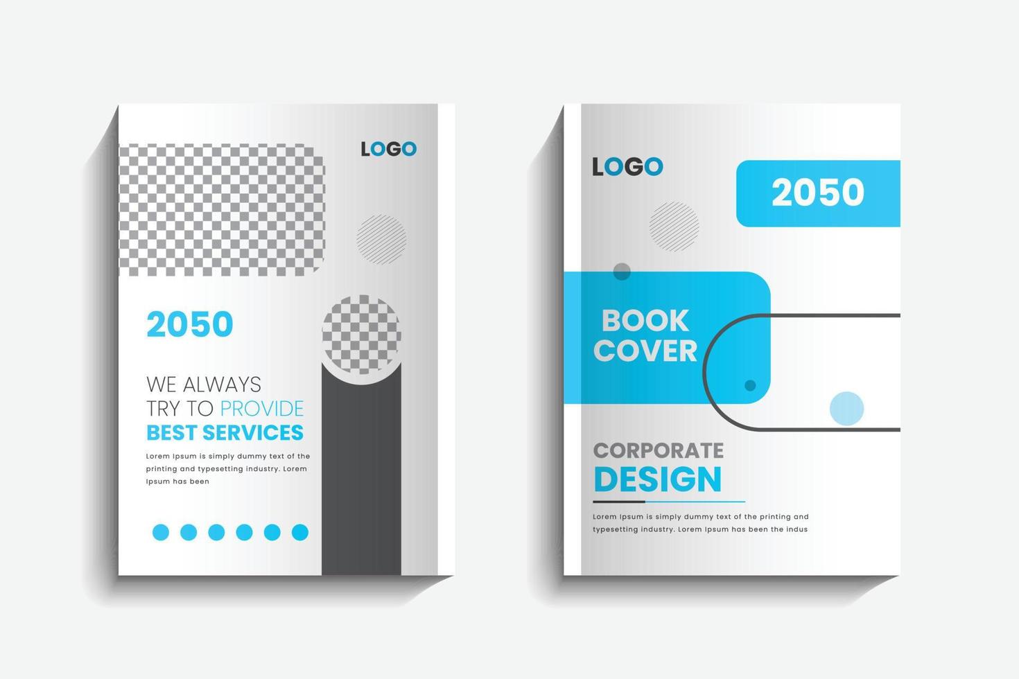 Modern and creative professional business corporate book cover print design template in a4 vector