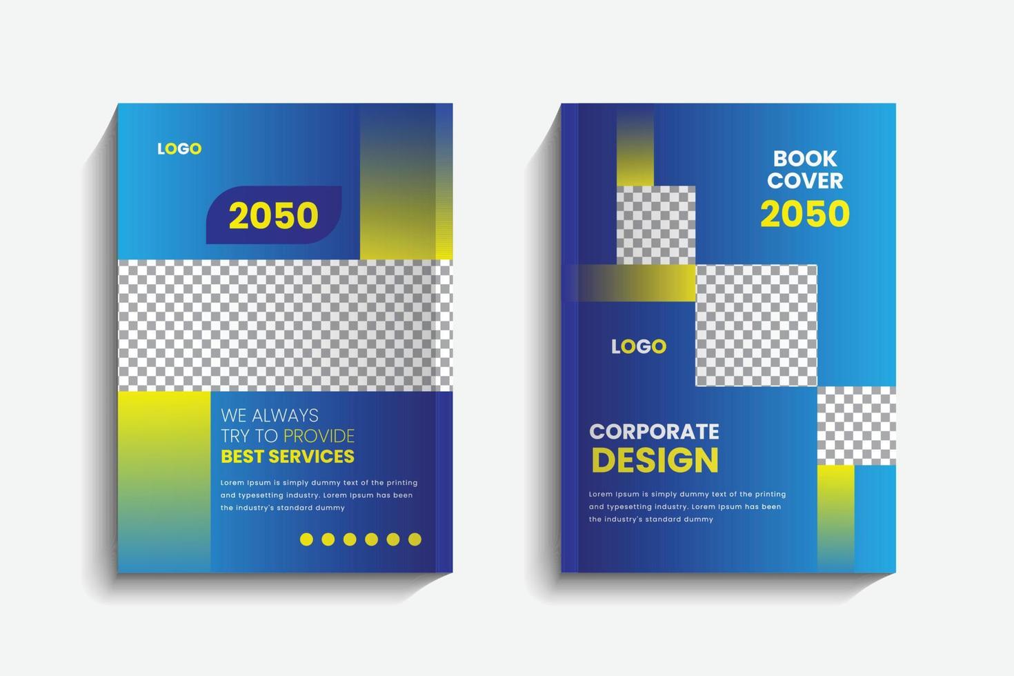 Modern and creative professional business corporate book cover print design template in a4 vector