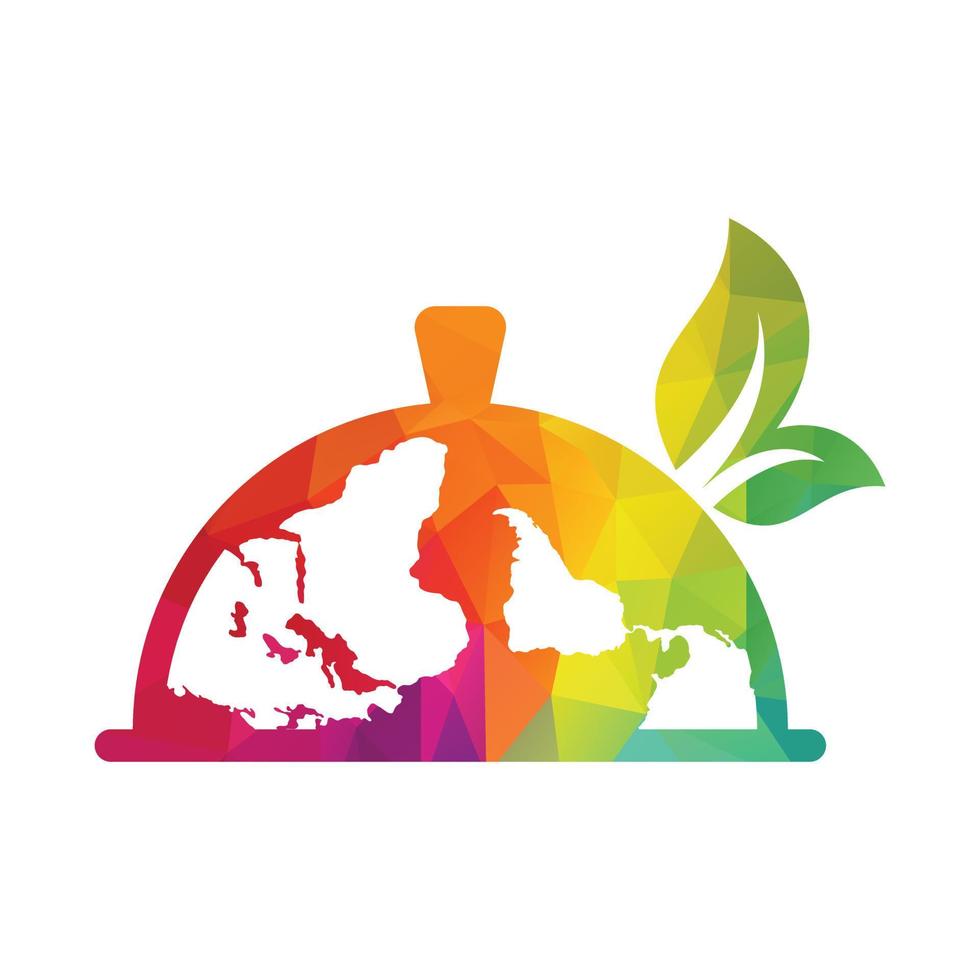 logotipo de restaurante de menú de comida internacional global. plantilla de logotipo de diseño de vector de restaurante global.
