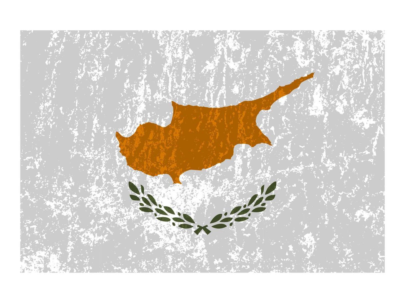 Cyprus grunge flag, official colors and proportion. Vector illustration.