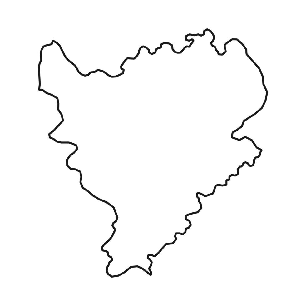 East midlands England, UK region map. Vector illustration.