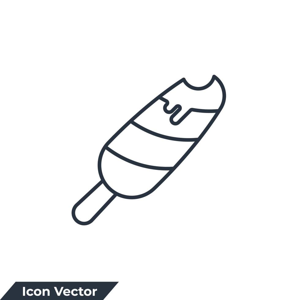 ice cream icon logo vector illustration. tasty ice creams symbol template for graphic and web design collection