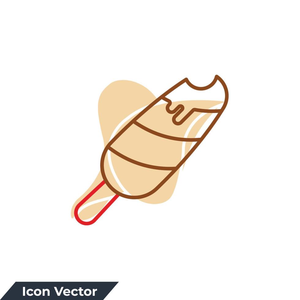 Ilustración de vector de logotipo de icono de helado. plantilla de símbolo de helados sabrosos para la colección de diseño gráfico y web