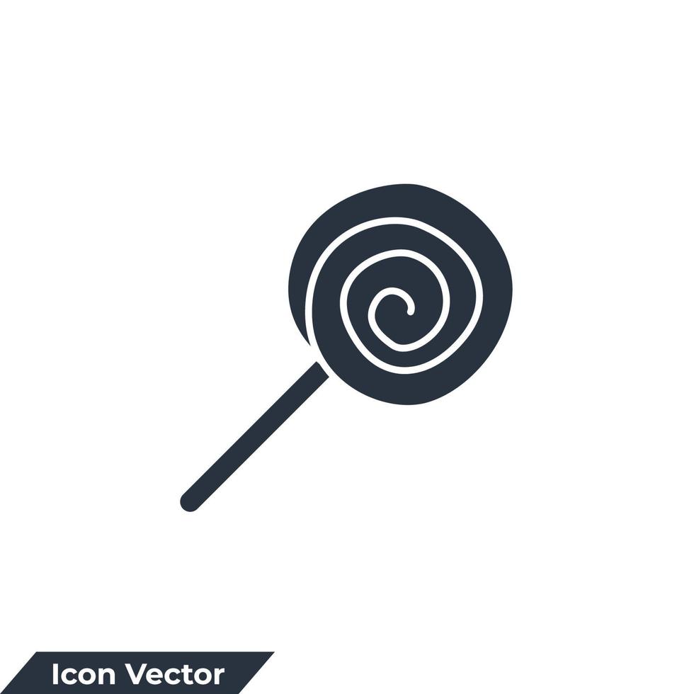 lollipop icon logo vector illustration. spiral lollipop symbol template for graphic and web design collection