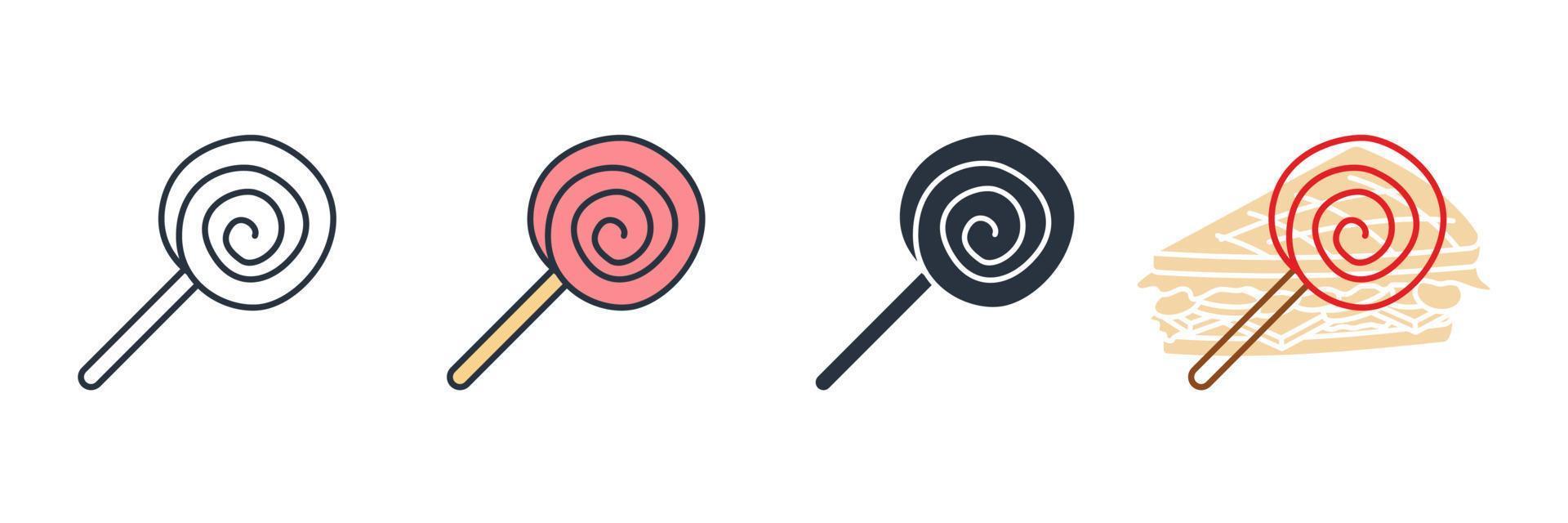 lollipop icon logo vector illustration. spiral lollipop symbol template for graphic and web design collection