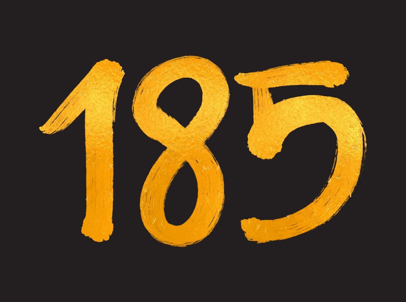 Ilustración de vector de logotipo de número 185 plantilla de vector de