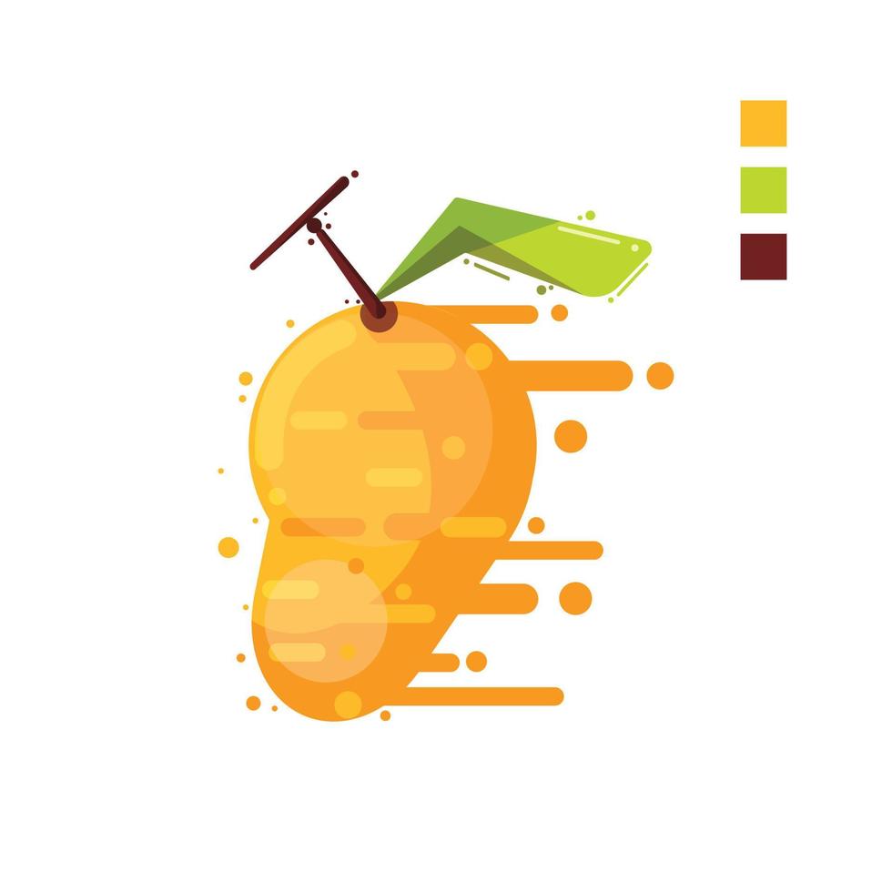 mango fruit vector illustration food nature icon isolated