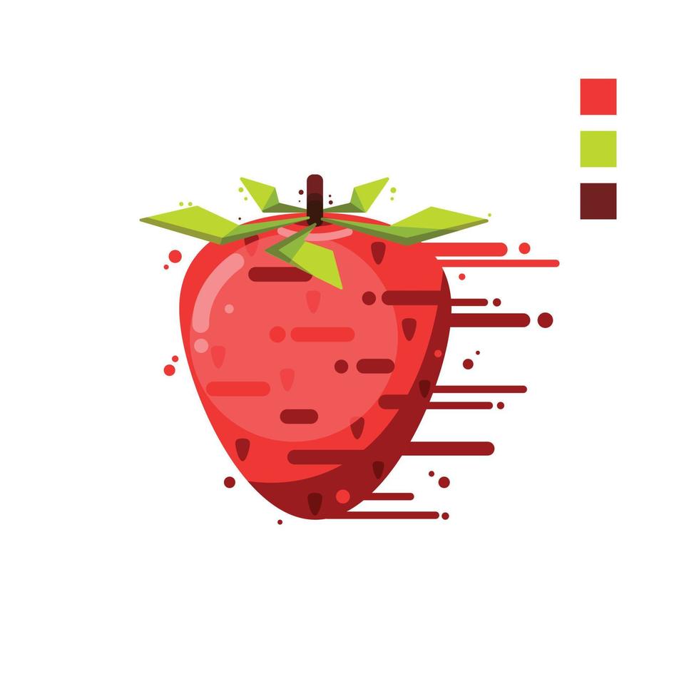 strawberry fruit vector illustration food nature icon isolated